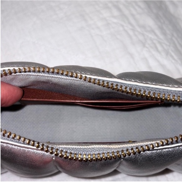 Coach 20 swinger metallic hobo crossbody handbag silver gold two tone mini purse - Picture 11 of 17